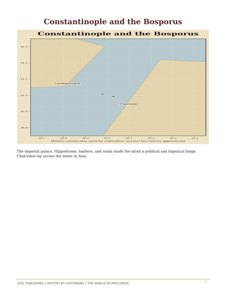 Authored historical map: Constantinople and the Bosporus