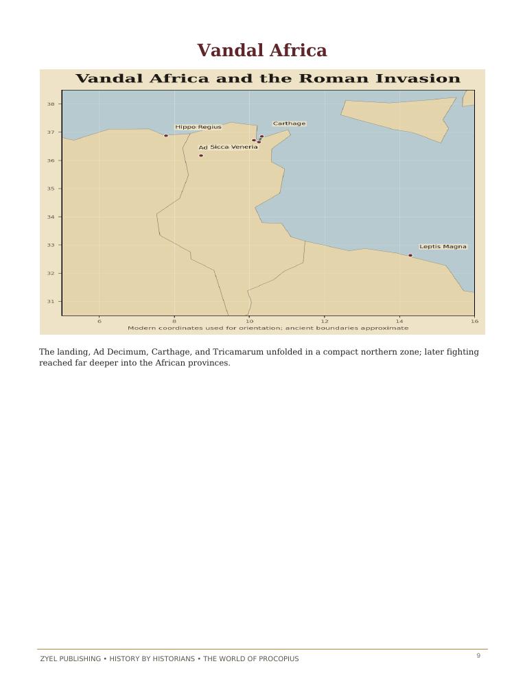 Authored historical map: Vandal Africa