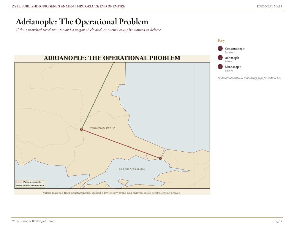 Authored historical map: Adrianople: the operational problem
