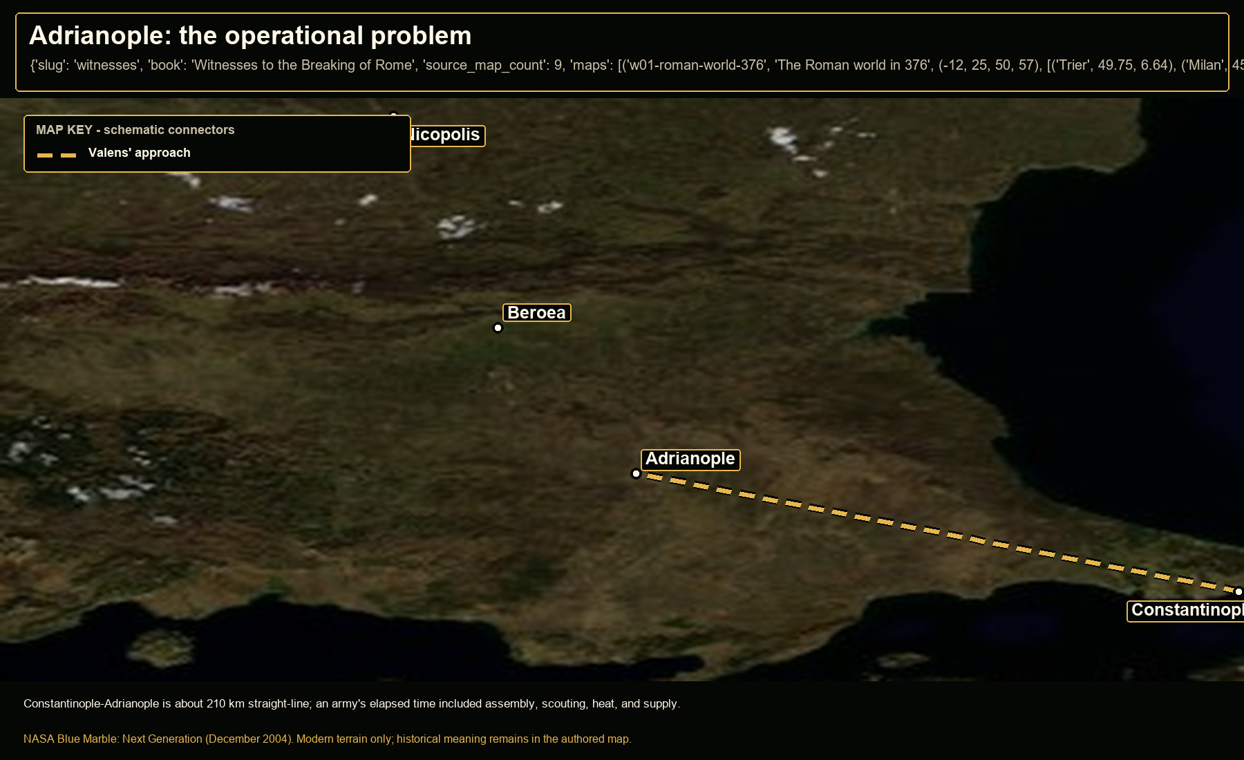 Open NASA satellite orientation map: Adrianople: the operational problem