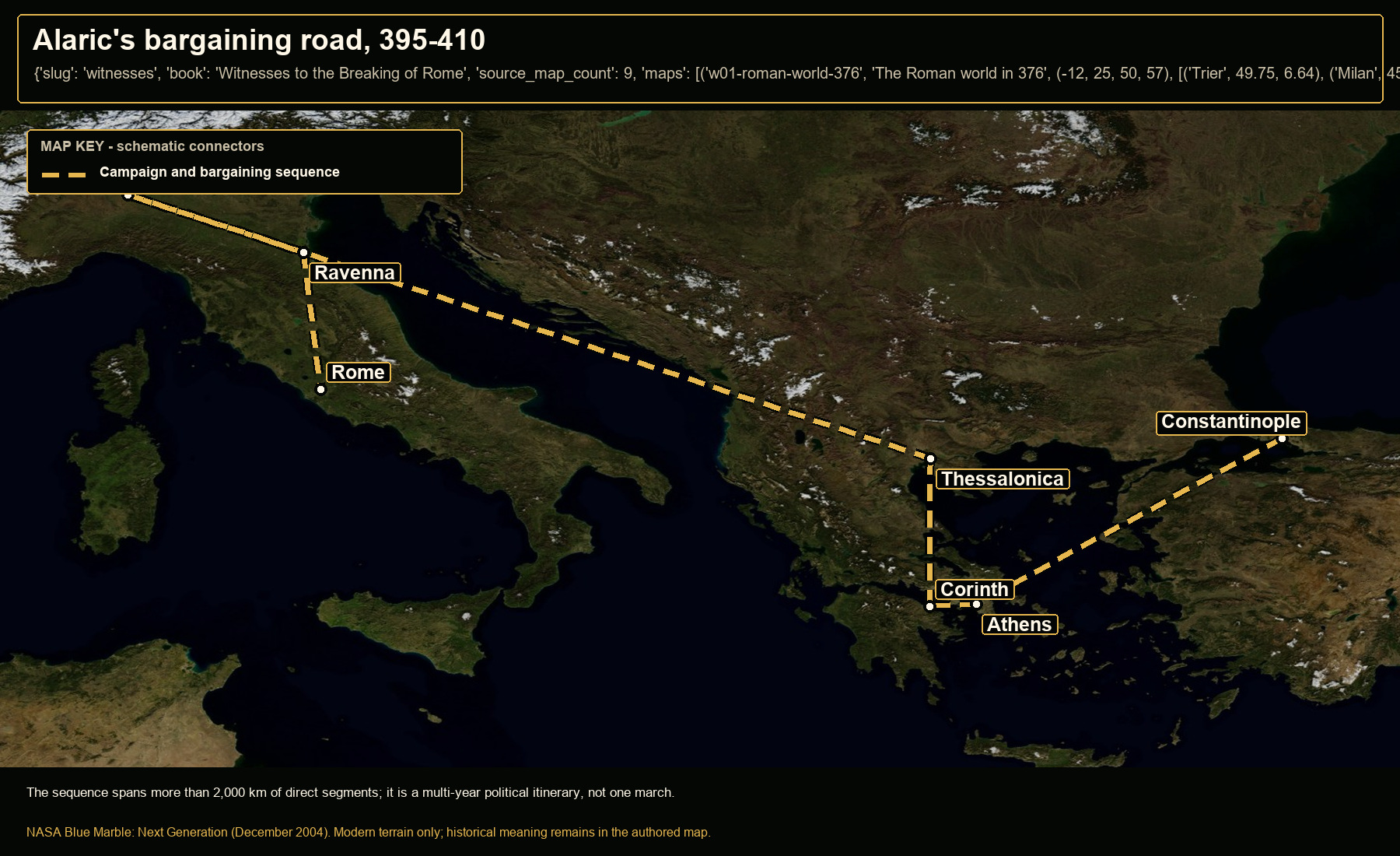Open NASA satellite orientation map: Alaric's bargaining road, 395-410